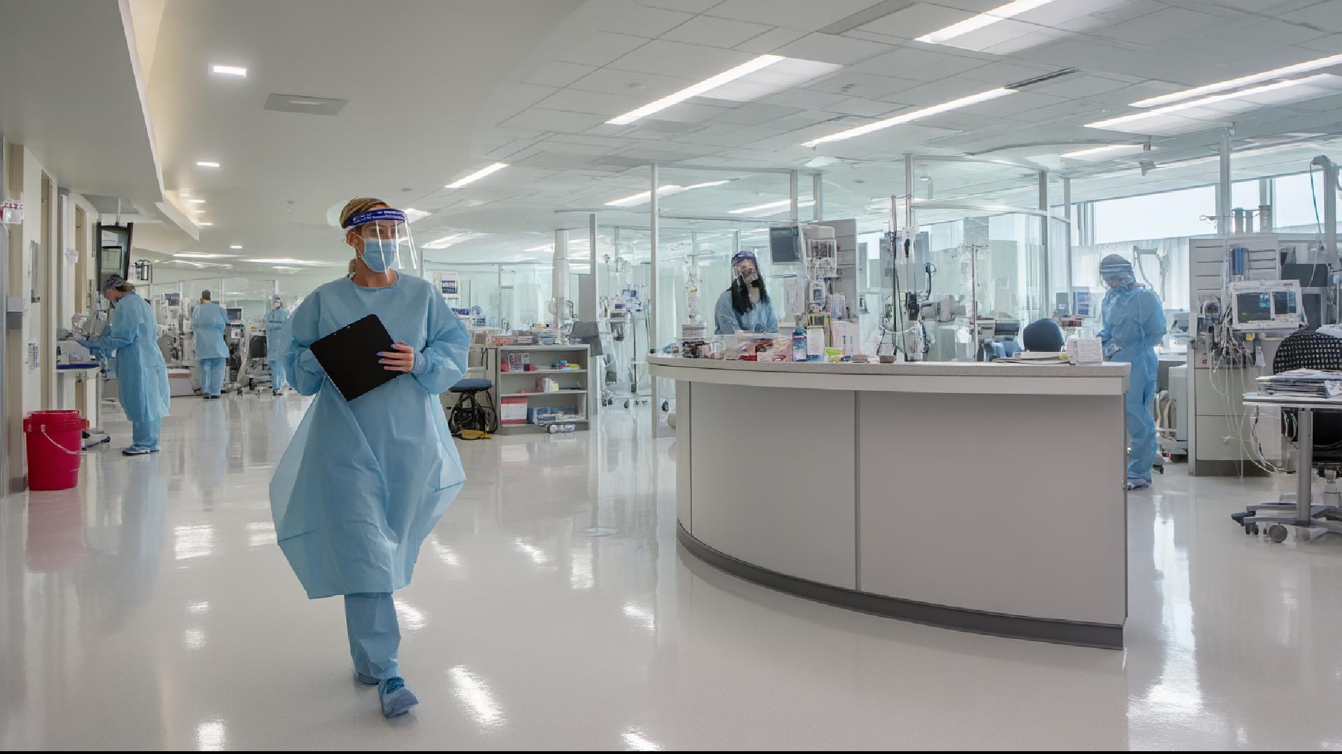 Modelo Preventivo, Predictivo y Resolutivo en Salud: guía práctica del proyecto de decreto en Colombia 1 Profesionales de la salud con equipos de protección atendiendo pacientes en una Unidad de Cuidados Intensivos moderna.